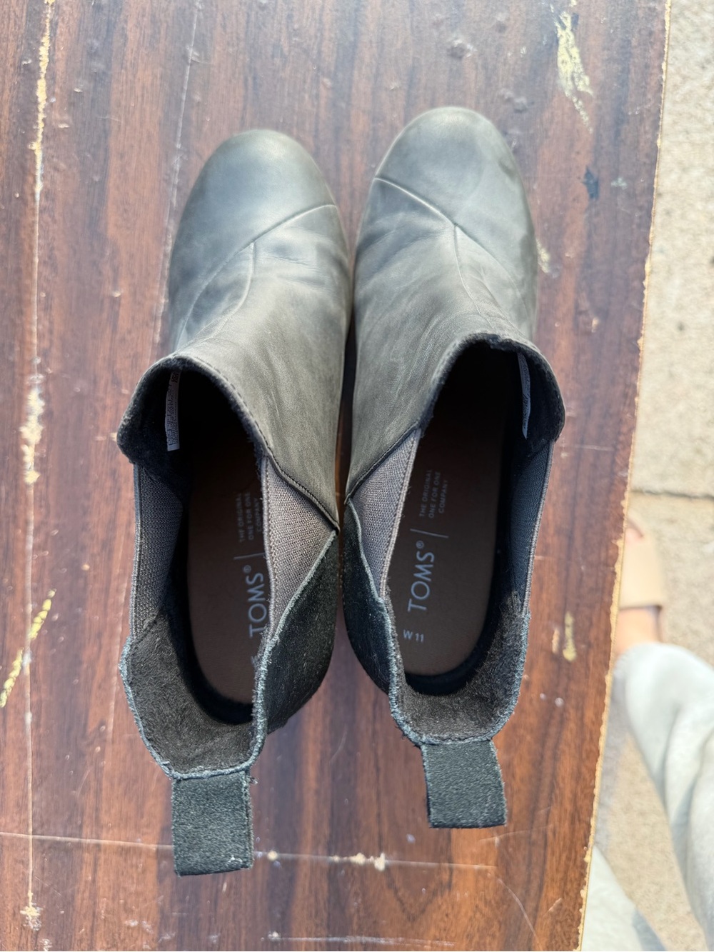 Toms Women's Dark Black Slip-On Boots